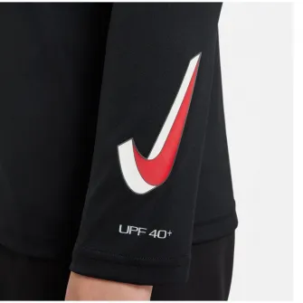 Bluza inot copii cu protectie UV UPF 40+ Nike 3D Combo Long Sleeve Hydroguard, marime M, negru