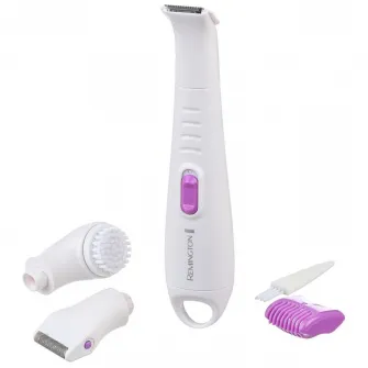 Body  bikini trimmer Remington Ultimate WPG4035, Wet  Dry, Acumulator, Accesoriu pentru ras, Perie exfoliere, Alb