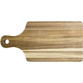 Bord de tocare dreptunghiular cu maner Ambition Parma, salcam, 32.5 x 16 cm