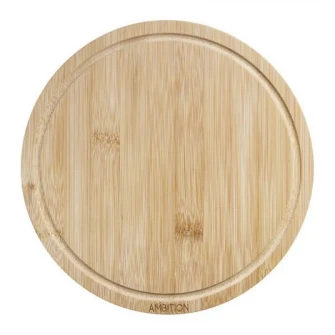 Bord de tocatoare rotund, Ambition Paloma, bambus, 24 cm