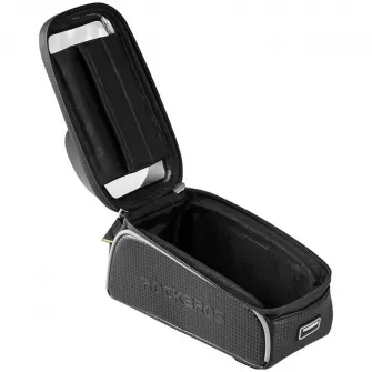 Borseta cadru bicicleta Rockbros 017-3BK cu suport telefon