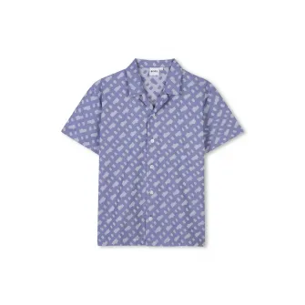 BOSS Kidswear, Camasa regular fit din bumbac, Albastru prafuit, 174 CM