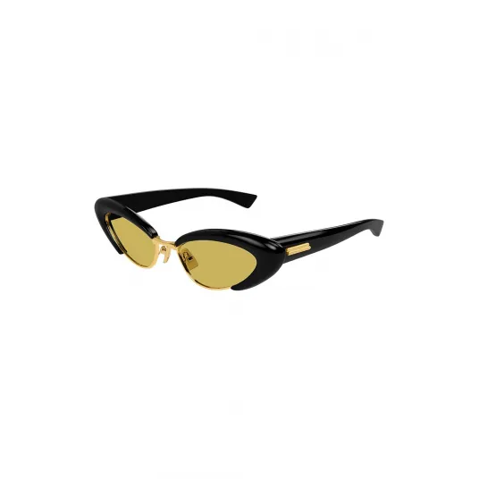 Bottega Veneta, Ochelari de soare cat-eye, Auriu, Negru, 54-17-140