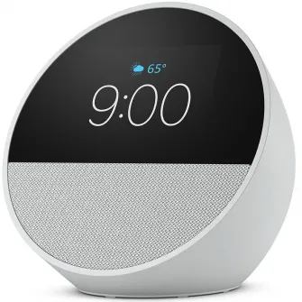Boxa inteligenta Amazon Echo Spot 2024, Display 2.83'', Wi-Fi, Bluetooth, Alb