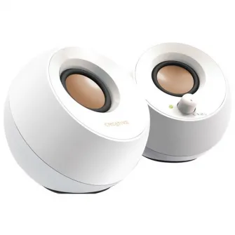 Boxe Creative Pebble, 2.0, 4.4W RMS, Alb