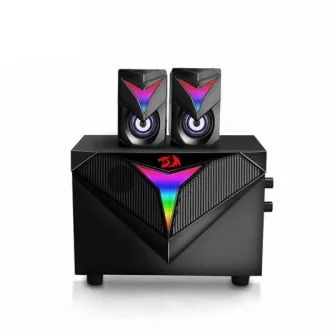 Boxe Redragon Toccata, 2.1, 11W RMS, iluminare RGB a difuzoarelor, jack 3.5mm  USB, Negru