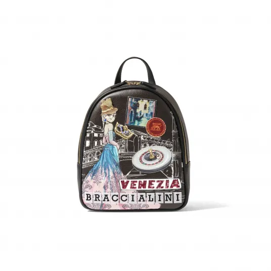 BRACCIALINI, Rucsac cu imprimeu grafic, Multicolor