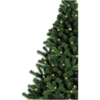 Brad artificial Kring Promo, 150 cm, 150 de LED-uri, lumina calda, suport metalic, Verde