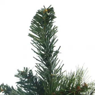 Brad artificial mini Kring Montana, 90 cm, 50 LED-uri, lumina calda, baterii, Verde