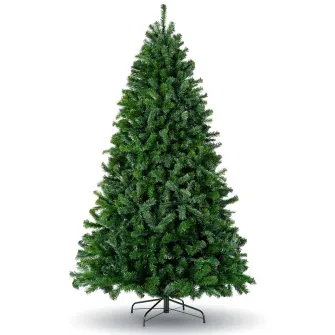 Brad de Craciun artificial premium, S&Z, 1000 crengute,210 cm, suport clasic, utilizat pentru interior/exterior, Verde