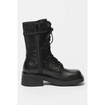 Bronx, Cizme mid-calf de piele Daff-ey, Negru, 36