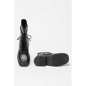Bronx, Cizme mid-calf de piele Daff-ey, Negru, 36