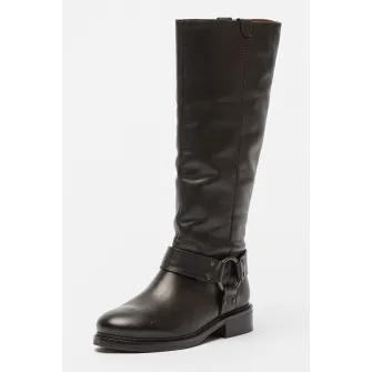 Bronx, Cizme mid-calf de piele New-Tough, Negru, 37