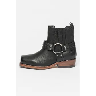 Bronx, Ghete cowboy de piele, Negru, 38
