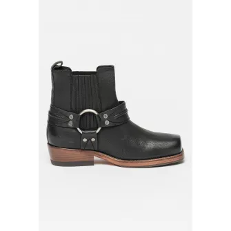Bronx, Ghete cowboy de piele, Negru, 38