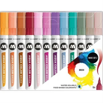 Brush Pen Molotow Aqua Color Basic2 12 buc/set