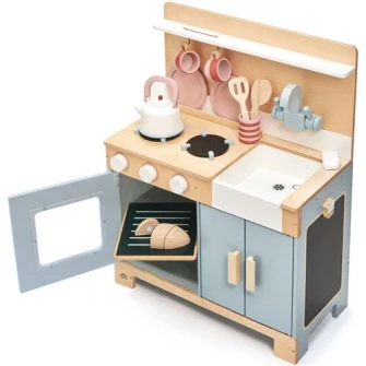 Bucatarie din lemn Tender Leaf Toys - Home Kitchen, 16 piese