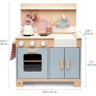 Bucatarie din lemn Tender Leaf Toys - Home Kitchen, 16 piese