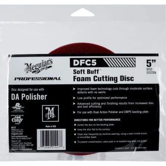 Burete polish rosu Meguiars, pentru masina de polish, abraziv, 5, Soft Buff Foam Cutting Disc