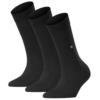Burlington, Set de sosete lungi Lady 13547 - 3 perechi, Negru, Albastru, 36-41