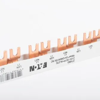Busbar tip furca EATON 271063, Z-GV-16/1P+N-2TE, pentru intrerupator automat 1P+N, 2 faze, 16mm2, 1metru, gri, 80A