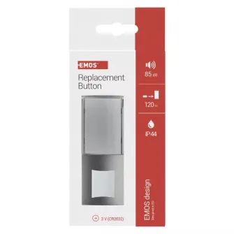 Buton rezerva Emos pentru soneriile fara fir P5760, P5763, P5763R, 120 m, IP44