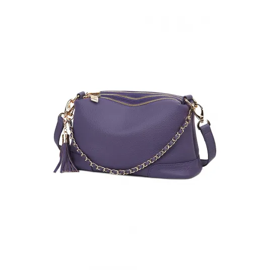 C'iel, Geanta crossbody de piele Carina, Violet prafuit