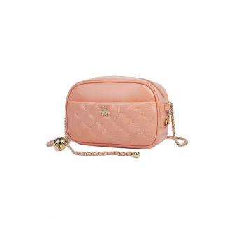 C'iel, Geanta crossbody din piele cu aspect matlasat Vance, Portocaliu pal