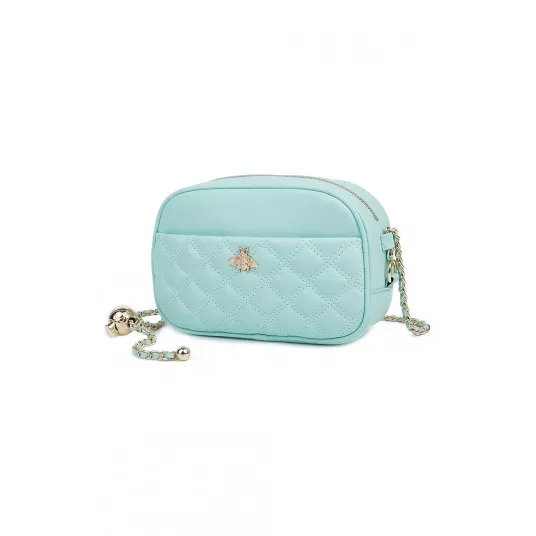 C'iel, Geanta crossbody din piele cu aspect matlasat Vance, Verde deschis