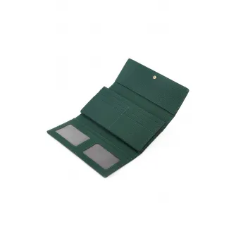 C'iel, Portofel pliabil de piele Denise, Verde inchis