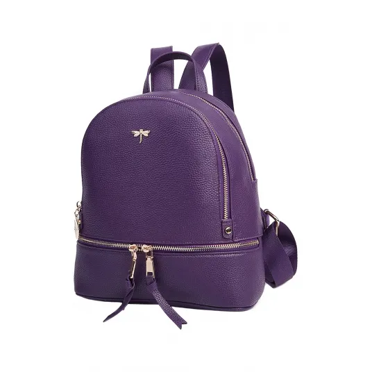 C'iel, Rucsac de piele cu aspect texturat Terry, Violet