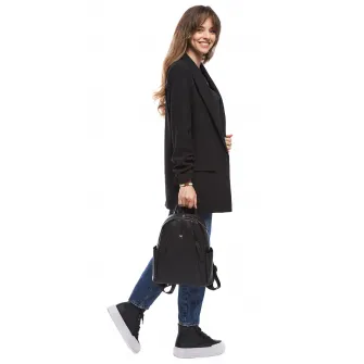 C'iel, Rucsac de piele cu logo Hazel, Negru