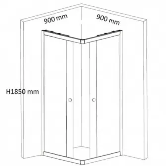 Cabina de dus Belform Maze cu usi glisante 90x90 cm
