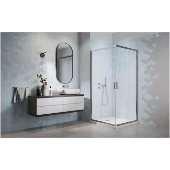 Cabina de dus Radaway Alienta D, 80x100x190 cm, Easy clean, profil crom