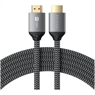 Cabllu HDMI Satechi 8K Ultra HD High 2m, impletit, negru