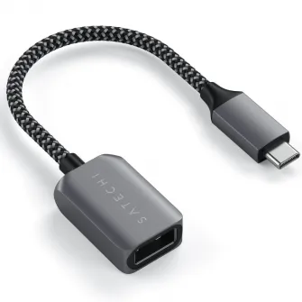 Cablu adaptor USB-C to USB 3.0 Satechi, Gri spatial