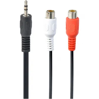 Cablu audio Gembird splitter 3.5 jack to 2 x stereo socket, 20cm CCA-406