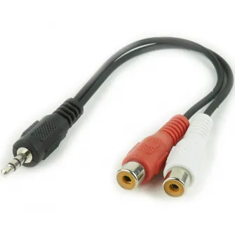Cablu audio Gembird splitter 3.5 jack to 2 x stereo socket, 20cm CCA-406