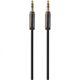 Cablu audio Gembird stereo 3.5 mm jack T/T, 1.8m, conectori auriti, Negru, CCap-444-6