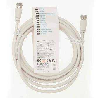 Cablu coaxial Hama 205038, 3 metri, alb