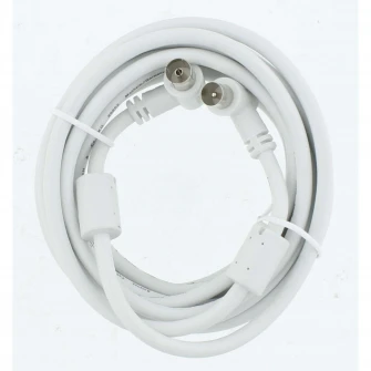 Cablu coaxial Hama 205057, 3 metri, alb