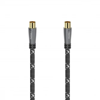 Cablu coaxial Hama 205070, 1.5 metri, alb, 120 dB