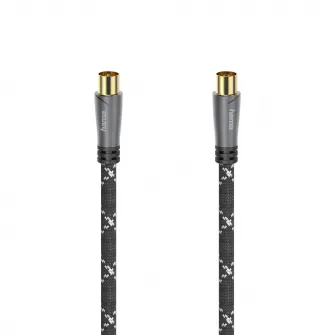 Cablu coaxial Hama 205070, 1.5 metri, alb, 120 dB