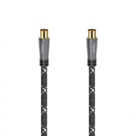Cablu coaxial Hama 205072, 5 metri, gri, 120 dB
