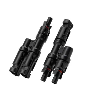 Cablu conector de incarcare solara Anker Solix MC4 cu 2 porturi Negru