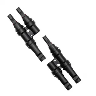 Cablu conector de incarcare solara Anker Solix MC4 cu 2 porturi Negru