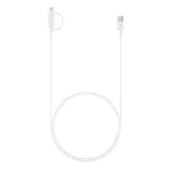 Cablu de date/incarcare Samsung, combo, Micro Usb, Type-C, White