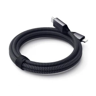 Cablu de date Satechi, USB Type C - Lightning, Space Gray