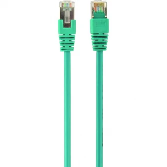 Cablu FTP GEMBIRD Cat5e, cupru-aluminiu, 1 m, verde, AWG26, ecranat PP22-1M/G