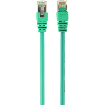 Cablu FTP GEMBIRD Cat5e, cupru-aluminiu, 1 m, verde, AWG26, ecranat PP22-1M/G